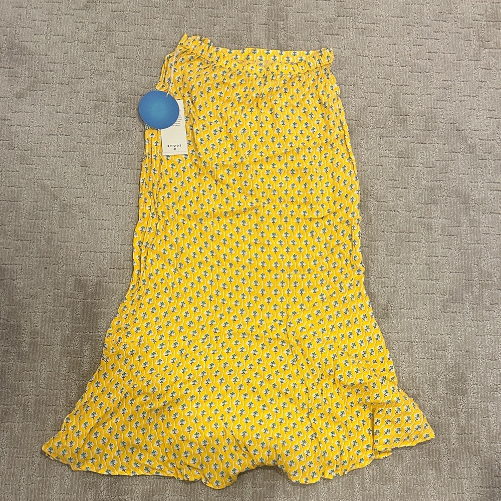 Rhode for Target  Yellow Floral Maxi Skirt